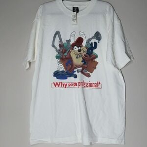 NWT Warner Bros Studio Store Vintage 1998 Looney Tunes Taz T-Shirt XL Why Pay